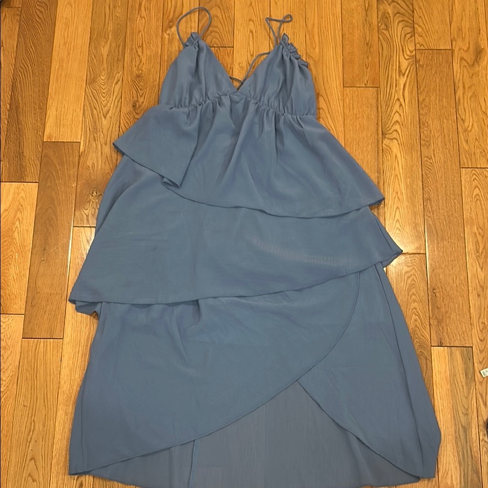 Le Lis Blue Midi Layered Dress